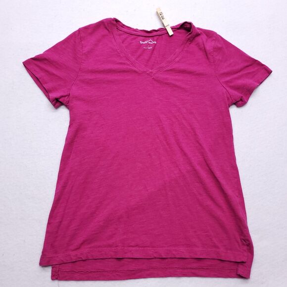 Eddie Bauer Casual Pullover Short Sleeve Shirt Womens Size Medium M Pink - Picture 2 of 7